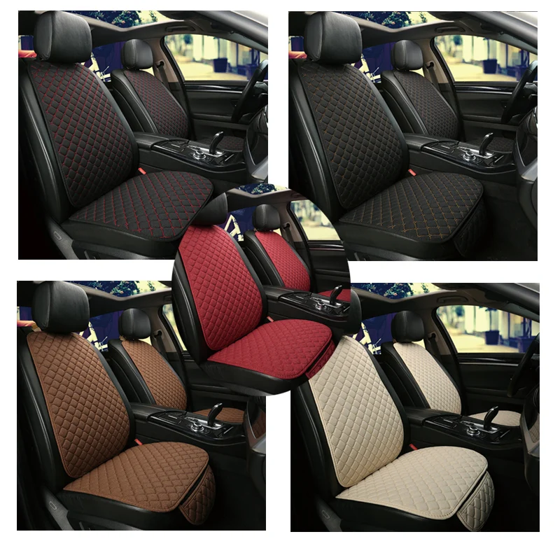 

Flax Car Seat Cover Protector Front Rear Seat Back Cushion Pad Mat with Backrest for Auto Automotive interior Truck Suv or Van
