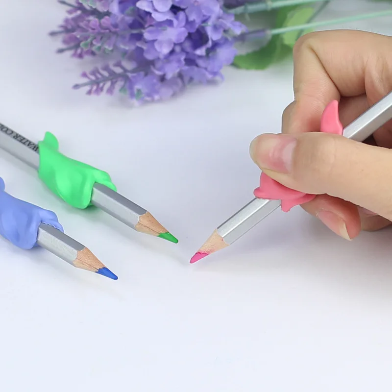 

Two Finger Grip Silicone Baby Learning Writing Tool Writing Correction Device Pencil Practice Writing kids Stationery