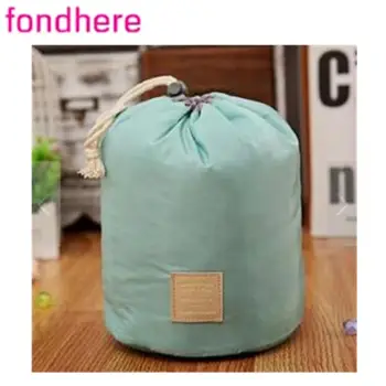 

FONDHERE Fashional casual contracted lovely solid women large capacity draw string travel package cosmetic bag wash gargle bag