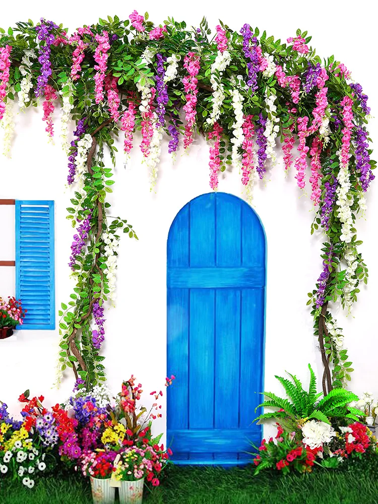 2 м Wisteria цветок лоза бобы дерево DIYwedding домашний сад Декор растения Глициния