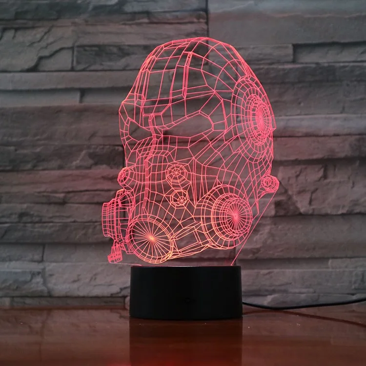 Лучшие продажи 3D светильник на батарейках Звездная война быстрая лучшее украшение для гостиной светодиодная Ночная лампа