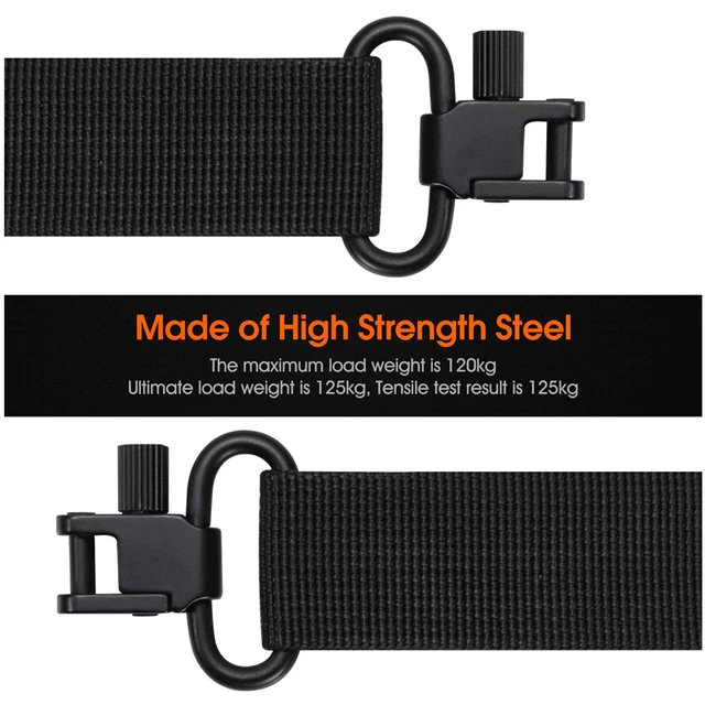 2pcs/pack 1.25inch Quick Detach Sling Swivels Sling Attachment Mounts Rifle Carbon Steel Kit QD Sling Swivels 5