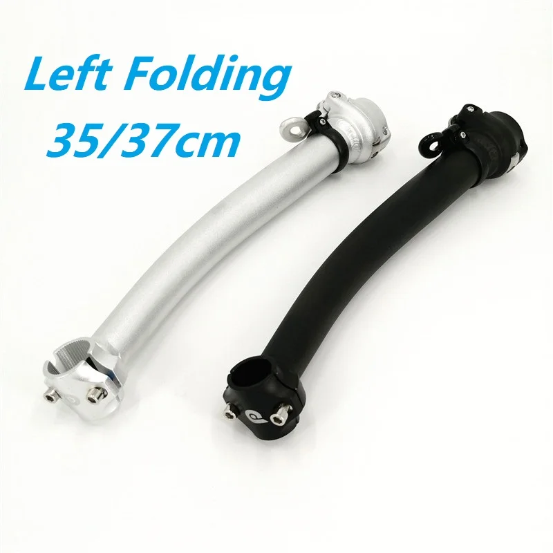 Folding Bike Stem 412 37cm 35cm Goose Neck Bending Curved Stem 25.4mm Handlebar 28.6mm Fork