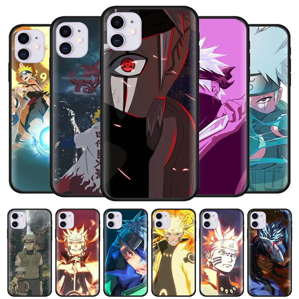 Naruto Anime Cases For Iphone 11 Pro X Xr Xs Max 7 8 6 6s Plus 5 5s Se 2020 Case Black Silicone Soft Cover Shell Fitted Cases Aliexpress
