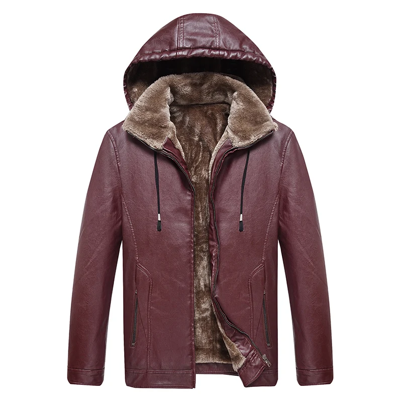 Chaqueta De Cuero Para Hombre, мужские Куртки из искусственной кожи, верхняя одежда, кожаное пальто с капюшоном, Мужская крутая куртка, Мужская зимняя осенняя куртка