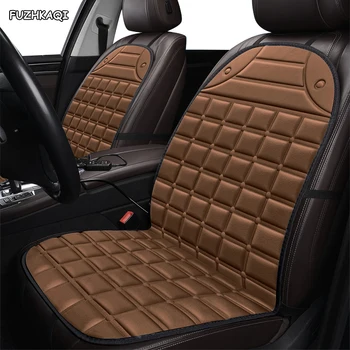

FUZHKAQI 12V Heated car seat cover for Isuzu all models D-MAX mu-X Winter Pad Cushions car styling front car seats