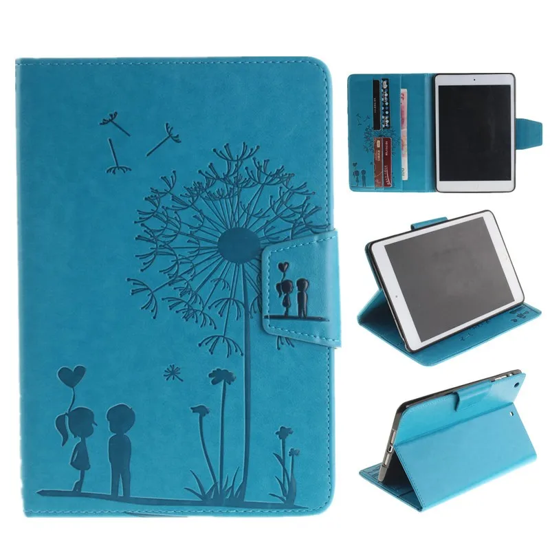 Retro Embossing Dandelion Lovers Case For Ipad Mini 2 Case for Ipad Mini For Ipad Mini 3 Mini 1 Magnet PU Leather Wallet Case (53)
