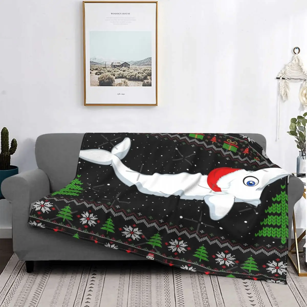 Beluga-Manta Navideña De Musmina Para Cama, Edredón A Cuadros, Toalla, Manta De Muselina Para Playa