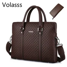 Volasss мужские кожаные бизнес двухслойные сумки портфель сумка-мессенджер Мужская Сумка для ноутбуков сумки мужские сумки Bolsa Masculina