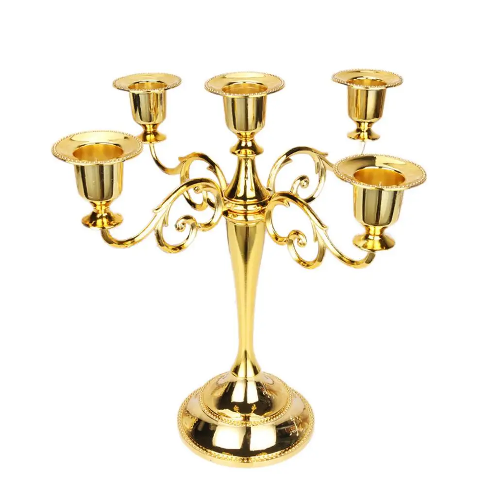 

Candle Holders Antique Retro 3/5-Arm Metal Candlesticks Romantic Retro Dinner Candle Holders Table Wedding Home Decor