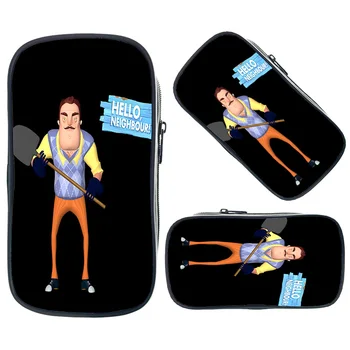 

Hello Neighbor Cosmetic Case Stationery Storage Bags Makeup Case Kids Large Pencil Pouches School Supplies Make Up Box