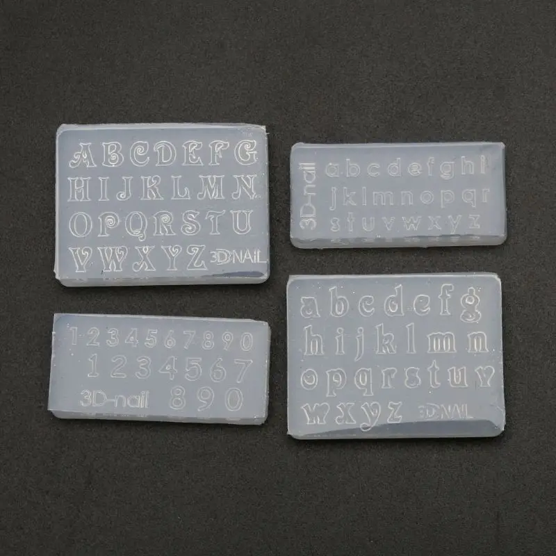 Цифры буквы кулон смолы силиконовые формы ювелирных изделий Инструменты для дизайна ногтей ремесла