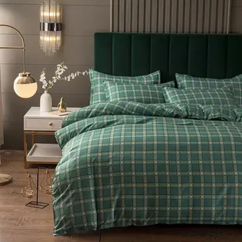 

Gray simple stripes Duvet Cover pillowcases 3pcs 220x240Comforter Bedding Sets King Size175x220 quilt cover,200x230 Bed Cover