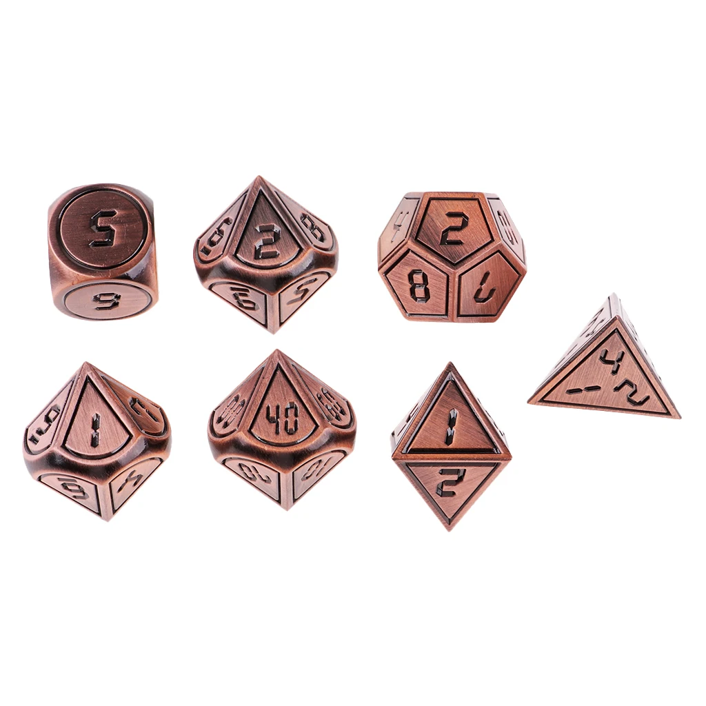 01 14mm 7 шт. Набор кубиков D4 D6 D8 D10 D12 D20 подземелья D&D RPG MTG игровые кубики для вечеринок настольные игры Кубики - Цвет: 01 14mm