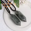 Natural Double Terminated Pointed Crystal Column Labradorite Moonstone Pendant Gemstone Reiki Healing Crystals Amulet Necklace 5