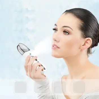 

Handheld Portable Pore Facial Nano Mist Cool Face Sprayer Moisture for Skin Care (White)