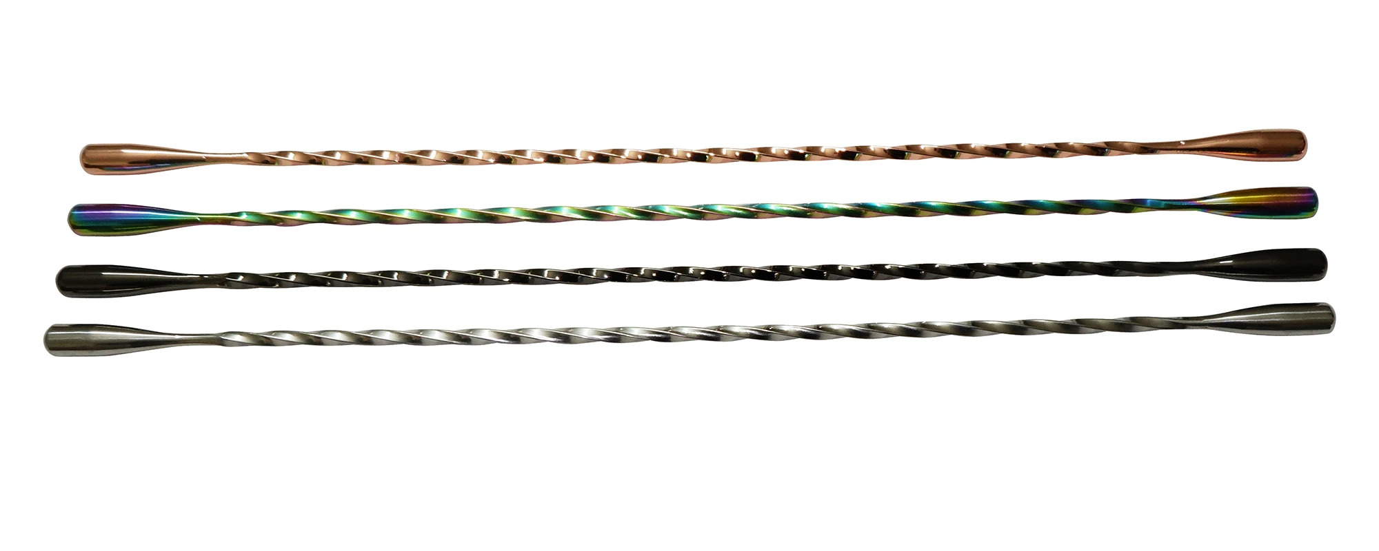 Double Teardrop Cocktail Stirrer Double End Stainless Steel Bar Tool 30cm cocktail stir sticks