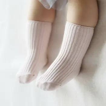 

2020 Baby Socks Boy Girl Anti-slip Cotton Soft Tube Socks New Born Infant Toddler Ankle children's socks 0-4Y