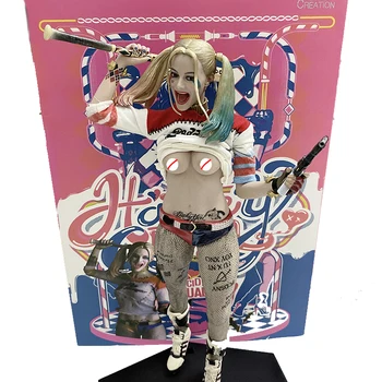 

In Stock 30cm Real Clothes Undress Crazy Toys Suicide Squad Sexy Quinn Joker 1/6th Scale Action Figure Toy Doll Gift