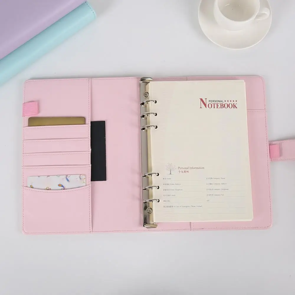 Pink Leather A5 Agenda, Pink Vegan Leather Planner, Pink A5 Planner