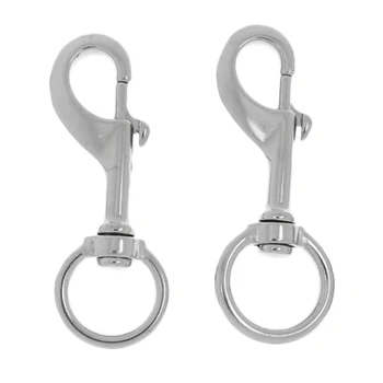 

2x Scuba Dive Snorkeling Single End Snap Spring Loaded Clip Buckle Set