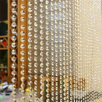 

Crystal Glass Bead Curtain DIY Luxury Living Room Bedroom Window Door Wedding Decor Home Furnishing Curtain