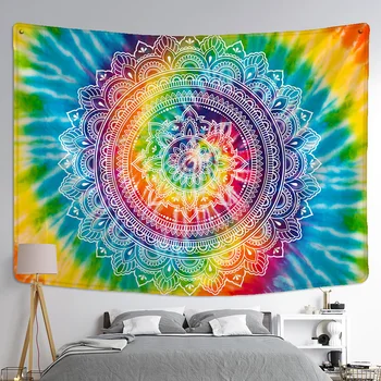 

Indian Mandala Tapestry Wall Hanging Bohemian Sleeping Pad Sandy Beach Throw Rug Blanket Camping Tent Travel Mattress