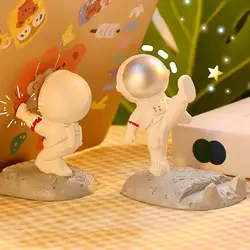 Soporte de teléfono móvil portátil modelo de astronauta creativo soporte de Base de teléfono inteligente decoración de escritorio para tableta