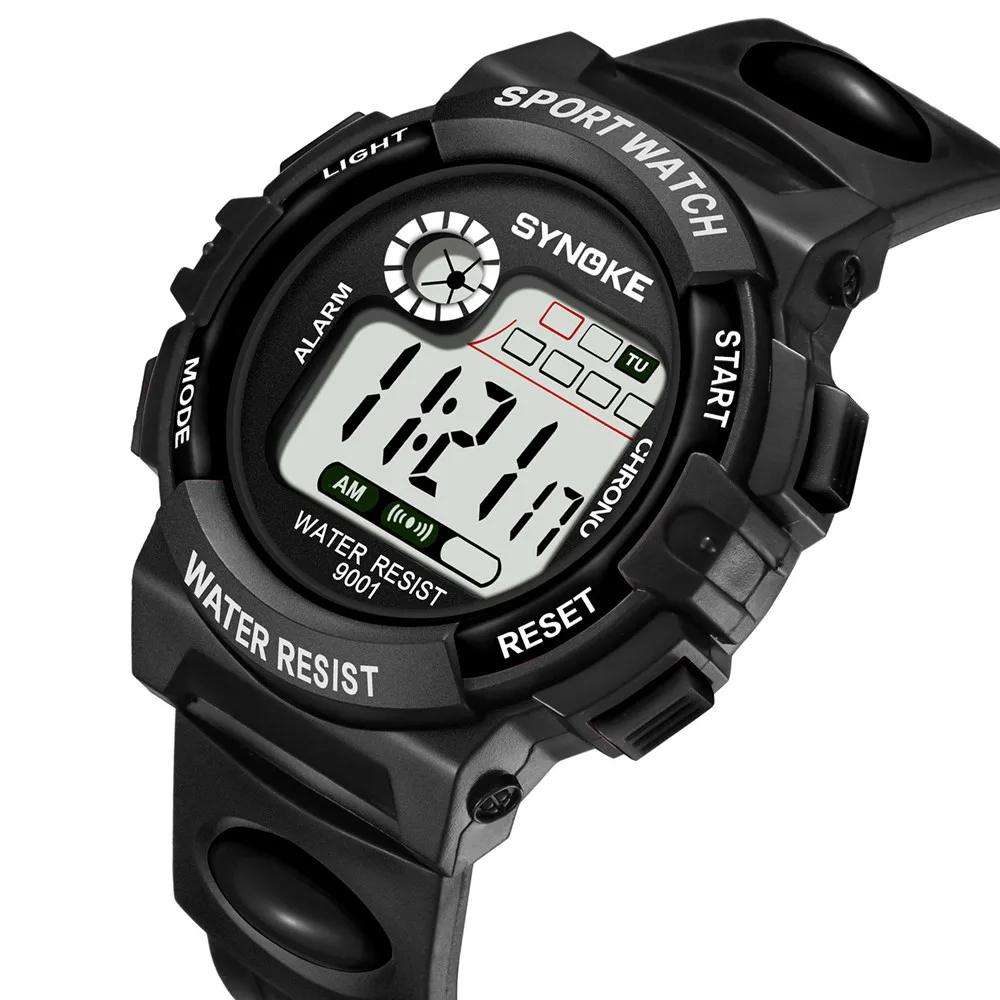 

SYNOKE Multi-Function 30M Waterproof Watch LED Digital Double Action Watch