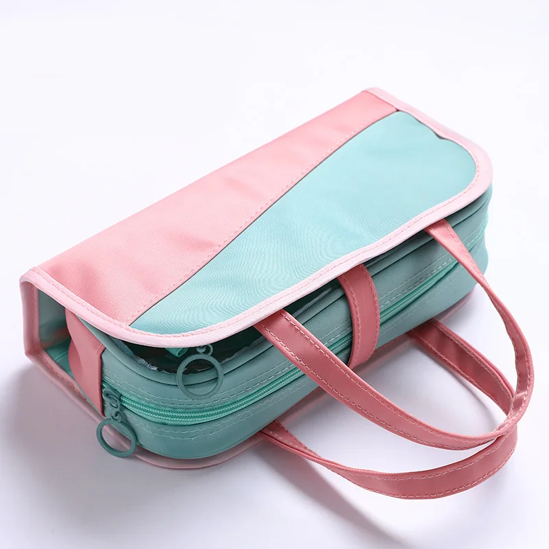 style D Multifunctional Detachable Pencil Case Waterproof Oxford Pencil Bag For School Cosmetic Case Wash Stationery Storage Tote Bag - Цвет: style D