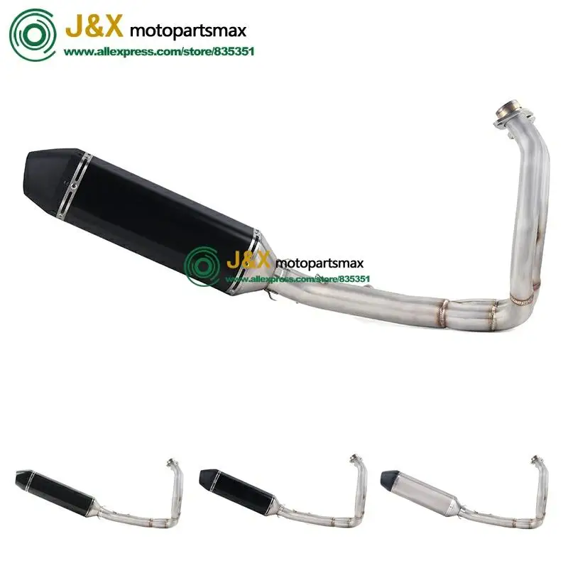 Полная система скольжения на для kawasaki ER6N ER6F NINJA650R 2012- Ninja650 Z650 полный глушитель выхлопной трубы мотоцикла среднего звенья трубы