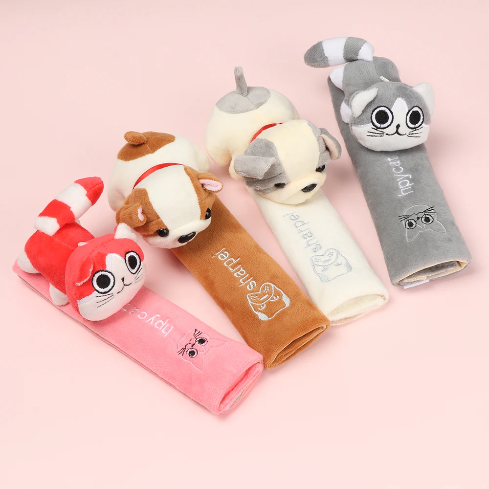 Seat Belt Covers Seat Belt Protection Seat Belt Protector Safety Belt Shoulder Guard 1PC Cartoon Interior Safety Belt Protector Soft Flannel Three-Dimensional Shoulder Guard Strap Car Accessories General Model
