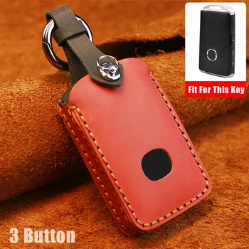 

For Mazda 3 Alexa CX4 CX5 CX8 2019 2020 High Quality Leather 3 Button Protection Car Key Case Shell Cover Auto Decor accessories