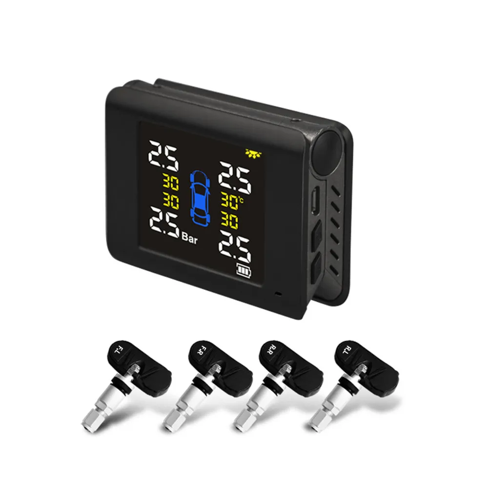 Складная Беспроводная система контроля давления в шинах TPMS для hyundai для KIA Универсальный цифровой Солнечный автомобильный TPMS