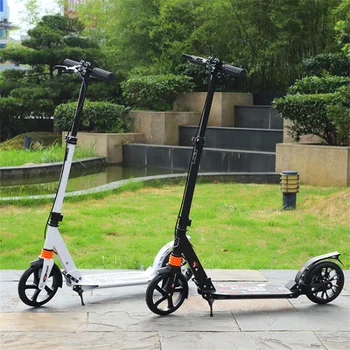 

New Portable Foldable Adjustable Height Double Brake Adults Kids Scooter Double Vibration Reduction Cycling Tool 2 Colors