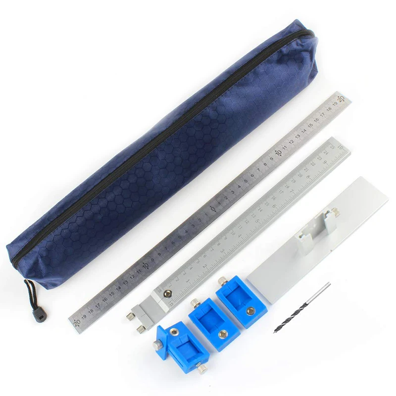 

Punch Locator Drill Guide, Punch Locator With Stainless Steel Drill Guide Sleeve Cabinet Hardware Template Measuring Tool With T