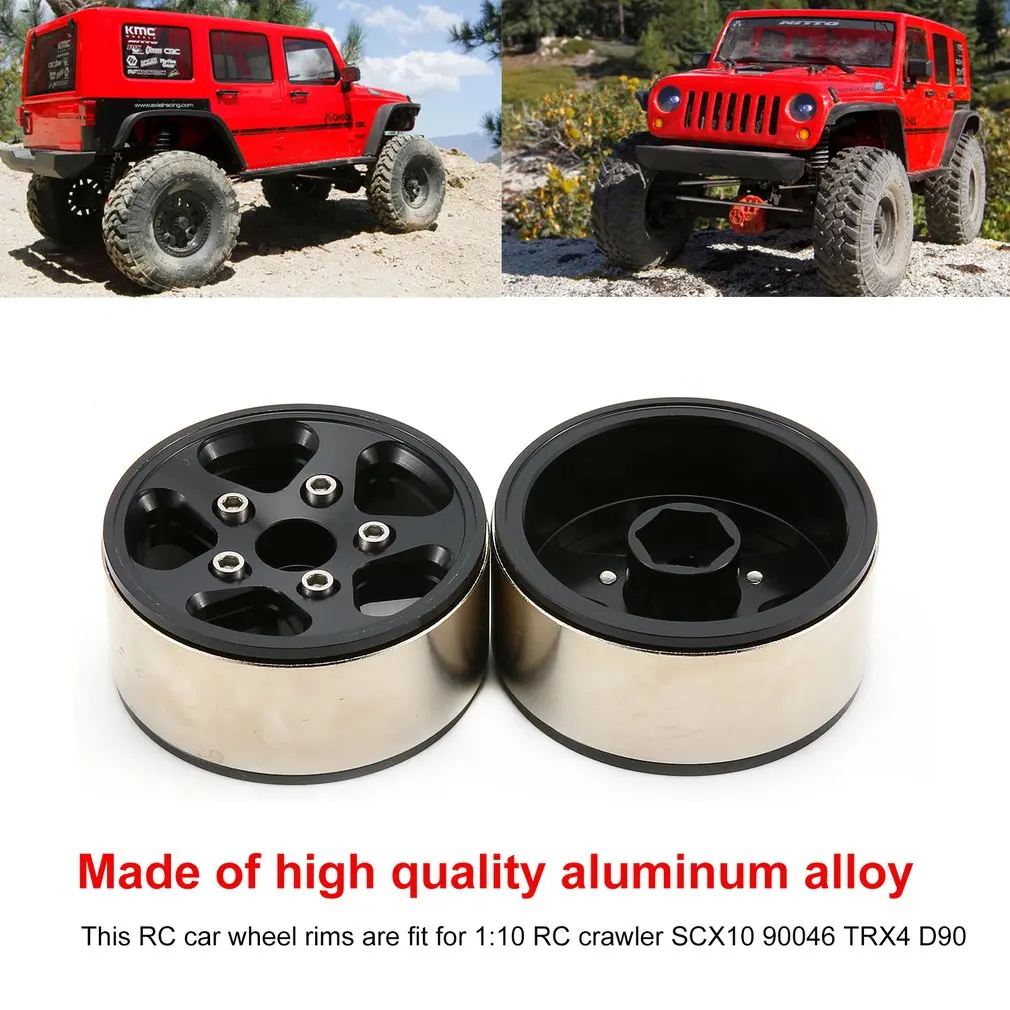 1 пара/2 пары сплав 1,9 ЧПУ Beadlock колеса диски для 1/10 RC Гусеничный осевой SCX10 SCX10 II 90046 Traxxas TRX4 D90 CJGLG0002