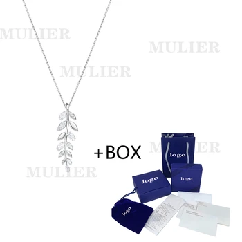 

MULIER 2019 SWA New Exquisite Simple MAYFLY Leaf Necklace White Gold Rose Gold Original Lady Valentine Gift Free Post 5423184