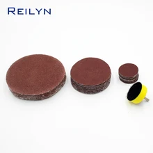 Disque de polissage rouge pour meuleuse d'angle, 100 pièces, 1 pouce, 2 pouces, 3 pouces, support de boucle auto adhésive