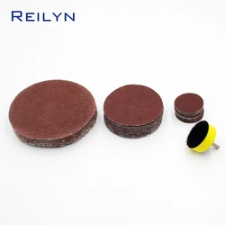 Disque de polissage rouge pour meuleuse d'angle, 100 pièces, 1 pouce, 2 pouces, 3 pouces, support de boucle auto adhésive 