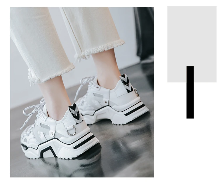 Женские массивные кроссовки на платформе; Повседневная обувь со шнуровкой; обувь из вулканизированной кожи; Роскошные Дизайнерские кроссовки для пожилых пап и женщин; tenis feminino