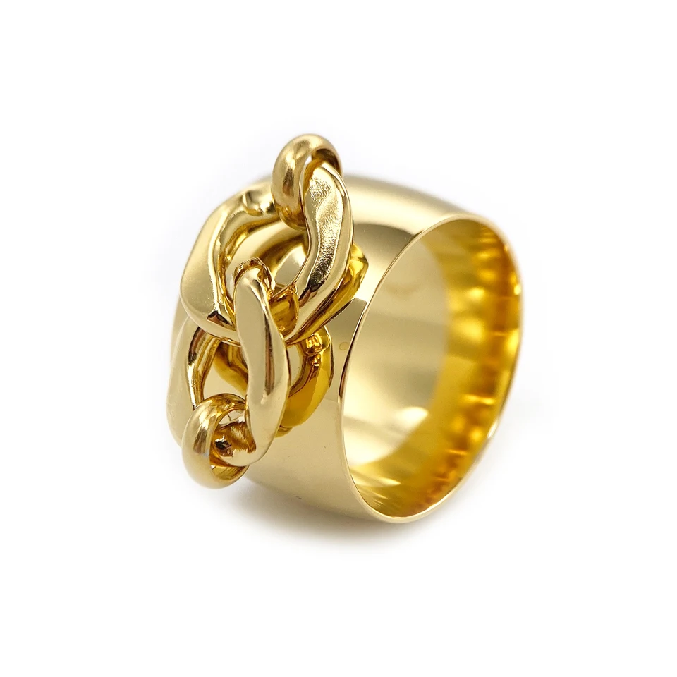 Fashion 18 k Creative Brand Multilayer Stainless Steel Rings for Women Charm Metal Golden Finger Charm Ring Jewelry Party Gift