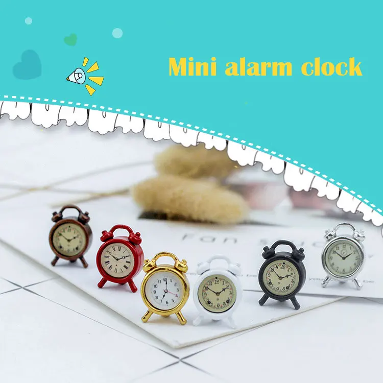 1:12 Scale alarm clock home decoration dollhouse miniature toy accessories LE