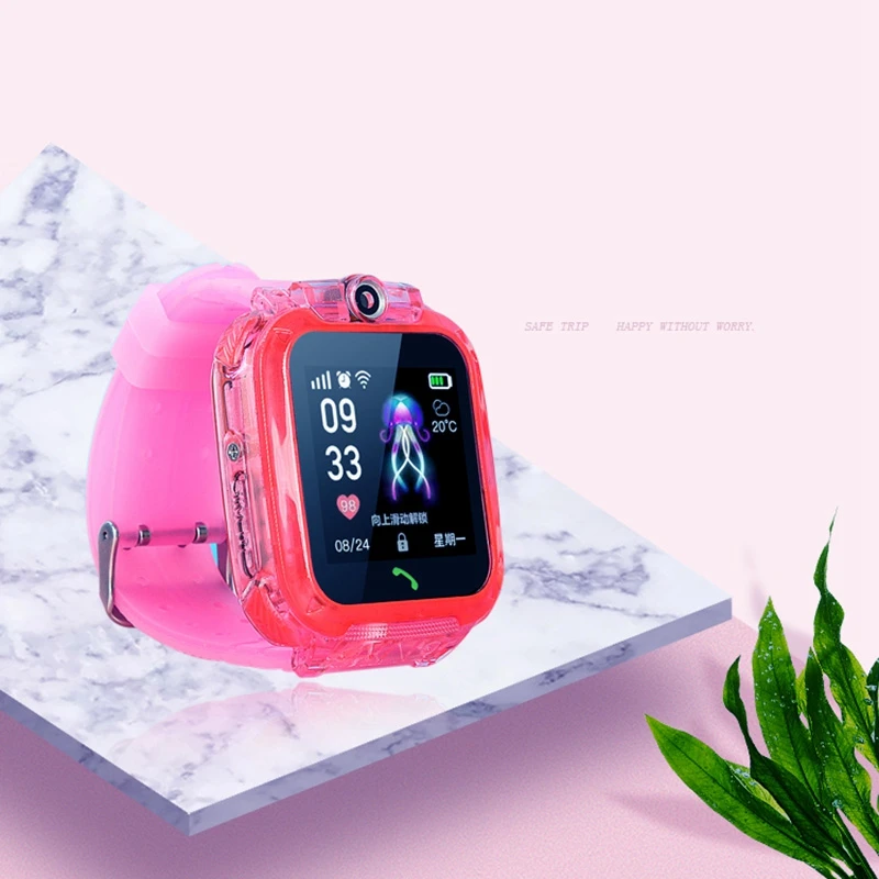 S12 дети телефон Smartwatch с HD экран IP67 Водонепроницаемый gps часы видео чат пресс экран Смарт часы