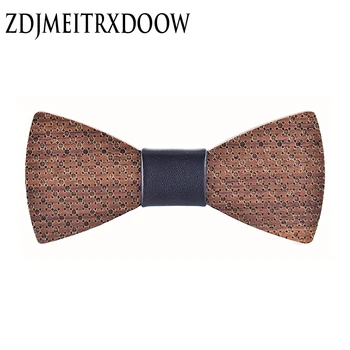 

ZDJMEITRXDOOW Brand Gifts for men Polka dot bowtie Wooden Bow Tie Marriage Wedding Krawatte Bow Ties For Men