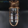 Vintage Waterproof E27 Ceiling Lamp with Clear Glass Jar Shade for Bathroom Kitchen Outdoor Caged Ceiling Mount Bulkhead Lights 4