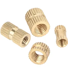 Écrous d'injection ronds en laiton, 4-40UNC,6-32UNC,8-32UNC,10-32UNF,1/4-20UNC