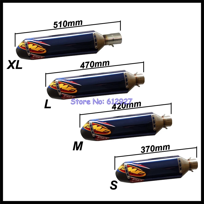 US $336.00 Inlet 51mm 61mm 63mm 65mm Customized Motorcycle Slip On Exhaust Pipe Muffler FMF Universal for KTM 450 690 EXC WR450 LD450 etc