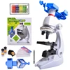 Kit de microscopio LED de laboratorio 100X-400X-1200X juguete para regalo educativo de ciencia escolar para niños microscopio biológico refinado ► Foto 1/6
