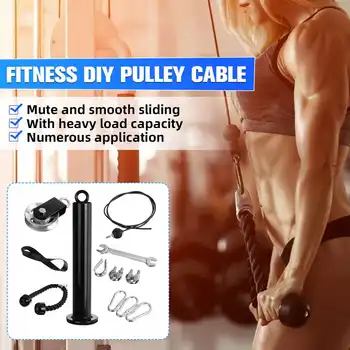 

Home DIY Fitness Pulley Cable Rope Attachment System Loading Pin Lifting Arm Biceps Triceps Hand Strength Gym Training Equipment